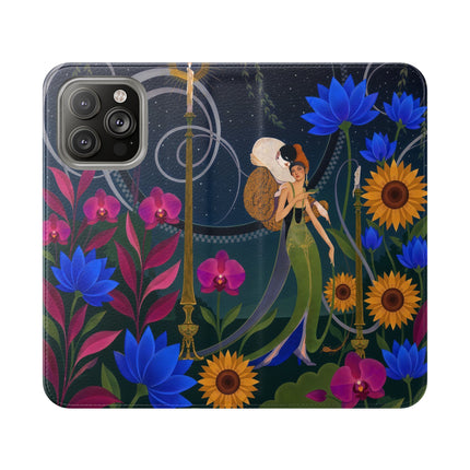 🌙🕯️ The Lady Of The Midnight Garden Flip Case – Art Deco Nocturne