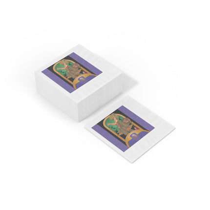 October & Opal, Tourmaline Zodiac White Coined Napkins