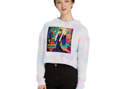 Phantoms of Elegance Women’s Cropped Hooded Sweatshirt