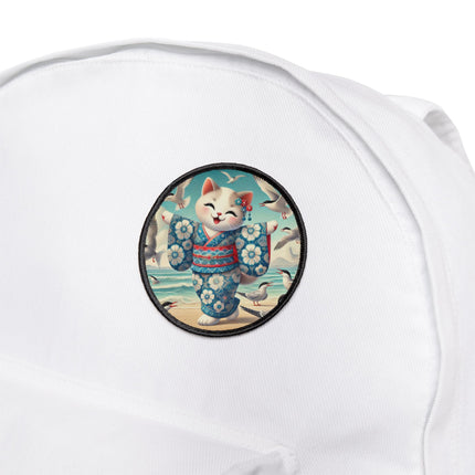Geisha Kitten by the Seaside Iron-On Patches