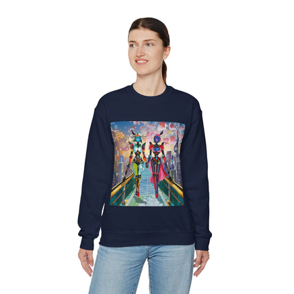 Cyber Punk Robot Models Unisex Heavy Blend™ Crewneck Sweatshirt