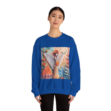 Zinnia Fairy Unisex Heavy Blend™ Crewneck Sweatshirt