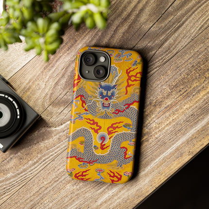 Majestic Dragon Regalia – Imperial 12-Symbol Robe Phone Cases