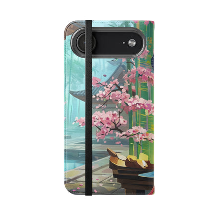 🌸✨ Cyberpunk Geisha Flip Case – Neon Elegance & Futuristic Grace