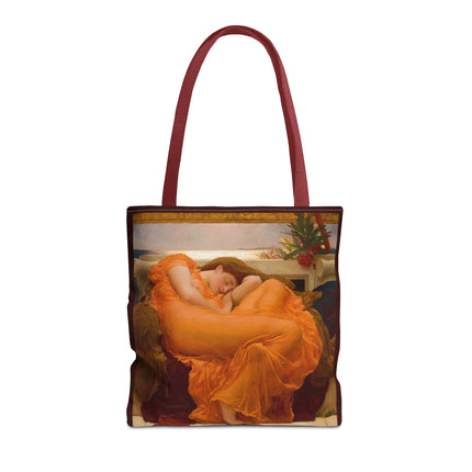 Flaming June by Frederic Leighton Tote Bag (AOP)