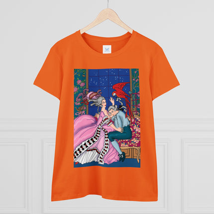 The Jealous Parrot by George Barbier Women's Midweight Cotton Tee