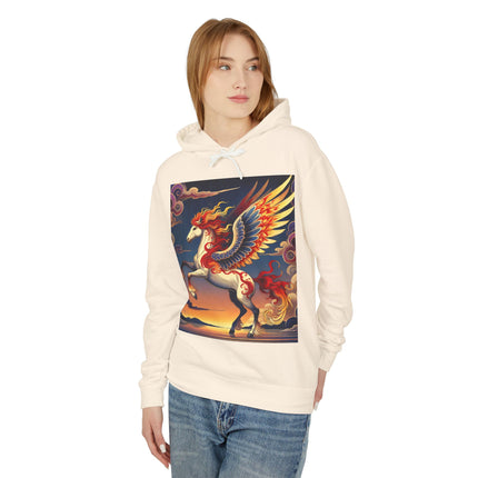 Flame-Winged Horse at Sunset Hoodie