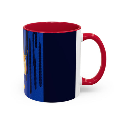 Celestial Melody Colorful Mug (11oz, 15oz) – Musical Grace, Starlit Beauty & Art Deco Elegance