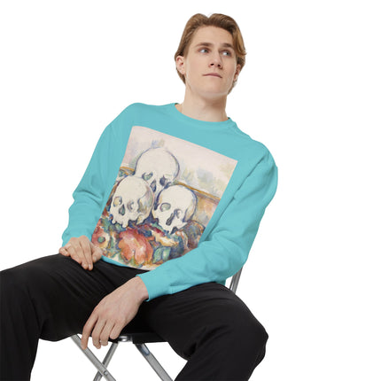 The Three Skulls by Paul Cézanne Garment-Dyed Sweatshirt
