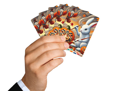 Halloween Rabbit’s Kabuki Jack-o’-Lanterns Playing Cards