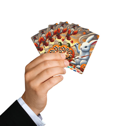 Halloween Rabbit’s Kabuki Jack-o’-Lanterns Playing Cards