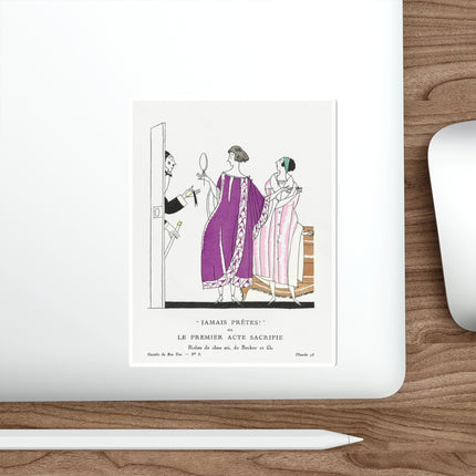 Jamais prêtes! (Never Ready!) by Charles Martin Die-Cut Stickers (5 Sizes)