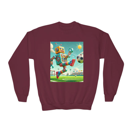 Kickoff Bot! Youth Crewneck Sweatshirt – Action, Energy & Game-Day Fun