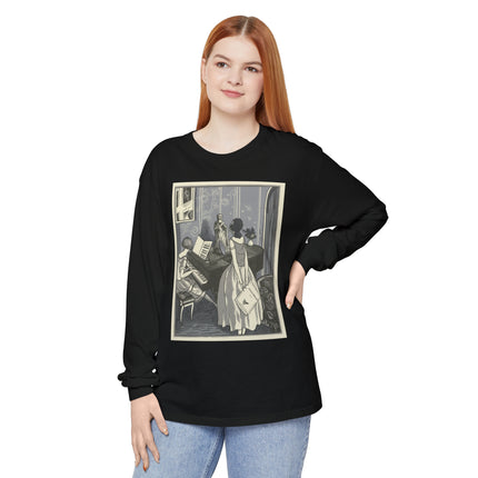 Piano et chant by Fernand Siméon Garment-dyed Long Sleeve T-Shirt