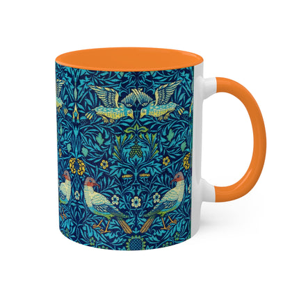 Bird by William Morris Colorful Mugs, 11oz