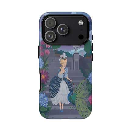 🦚🌸 The Peacock Garden Terrace Phone Case – Art Deco Floral Elegance