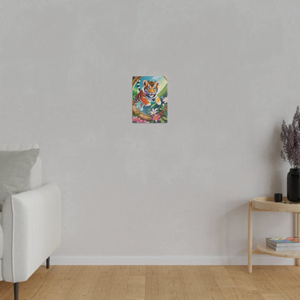 Majestic Tiger Cub Matte Canvas, Stretched, 0.75"