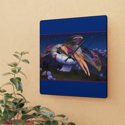 Slumbering Fairy Acrylic Wall Clock