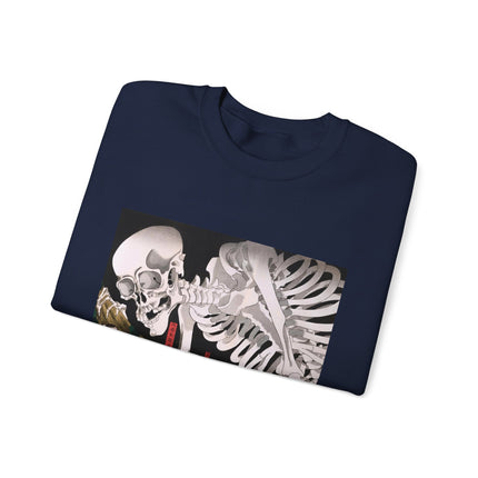 Mitsukuni Defying the Skeleton Spectre by Utagawa Kuniyoshi Heavy Blend™ Crewneck Sweatshirt