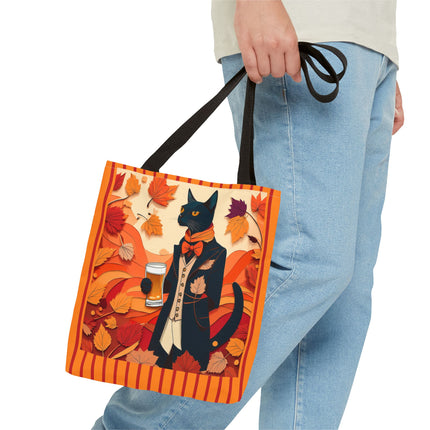 Siamese Cat at an Autumn Harvest Fair Tote Bag (AOP)