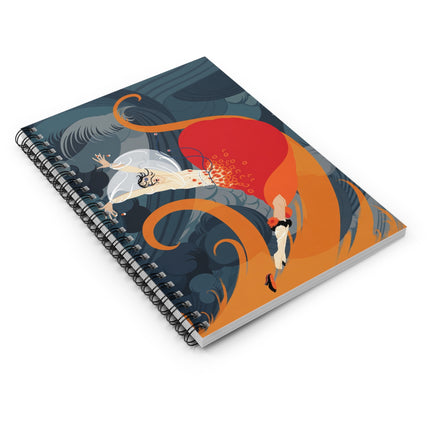 Flame of the Tempest Spiral Notebook – Dramatic Fire & Storm Elegance