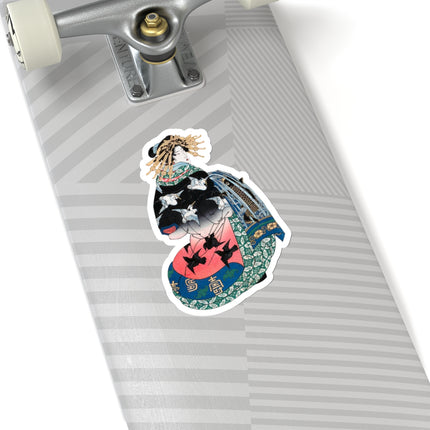 Japanese Woman by Keisai Eisen Kiss-Cut Stickers (4 Sizes)