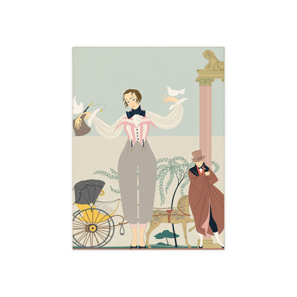 🕊️🌸 The Dove Promenade Ceramic Tile – Art Deco Garden Elegance