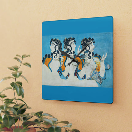 Reproduction of Ladies in Blue by Emile Gilliéron Acrylic Wall Clock