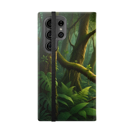 🪶🌲 The African Grey Sentinel Flip Case – Quiet Strength & Woodland Adventure