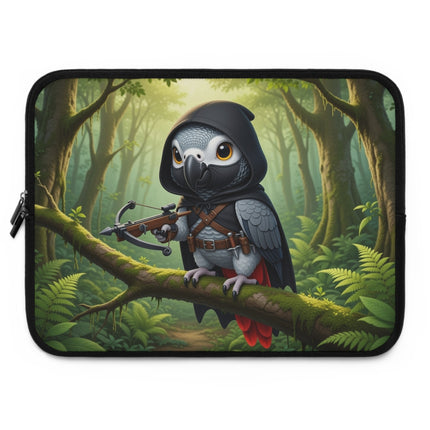 The African Grey Sentinel Laptop Sleeve – Quiet Strength & Woodland Adventure