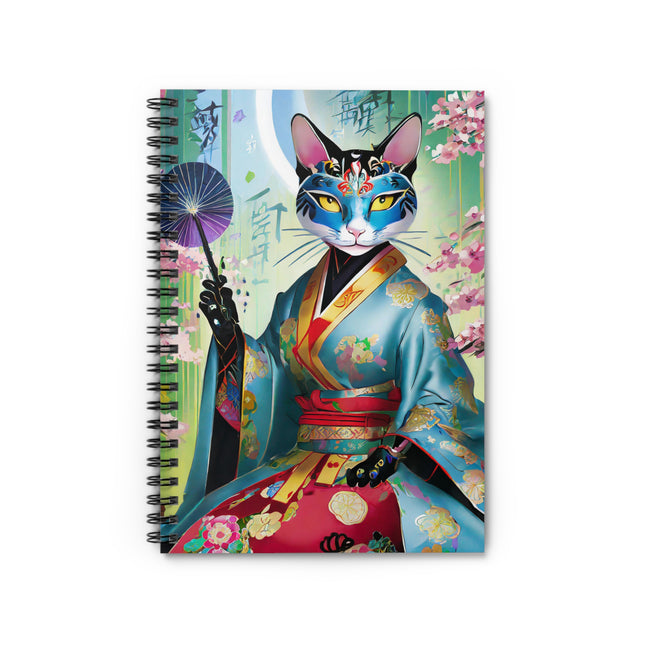 Cyberpunk Geisha Spiral Notebook - Ruled Line