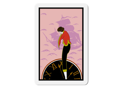 Woman Waiting for her Beloved at 1:59 by Kobayashi Kaichi Die-Cut Magnets (5 Sizes)