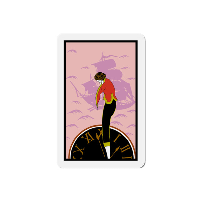 Woman Waiting for her Beloved at 1:59 by Kobayashi Kaichi Die-Cut Magnets (5 Sizes)