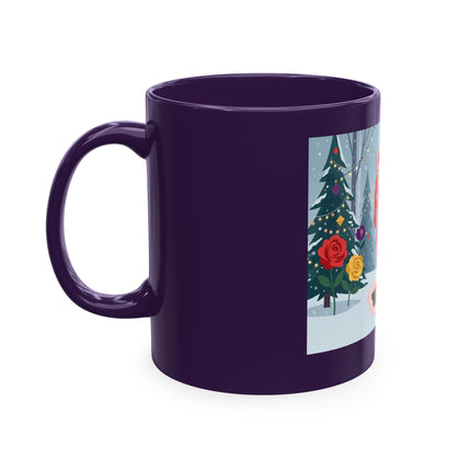 🏮🎄 The Winter Lantern Celebration Ceramic Mug – Art Deco Asian Christmas Elegance