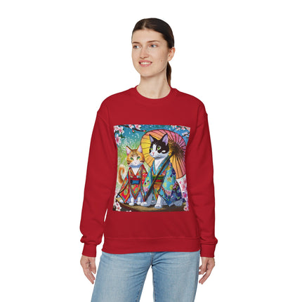 Kimono Kitties Unisex Heavy Blend™ Crewneck Sweatshirt
