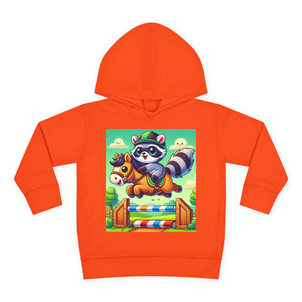 Raccoon Rider Toddler Pullover Fleece Hoodie