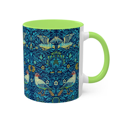 Bird by William Morris Colorful Mugs, 11oz