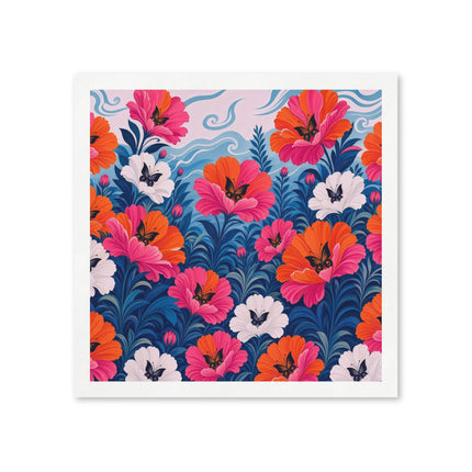 🦋🌺 The Butterfly Blossom Garden Napkins – Art Deco Floral Whimsy