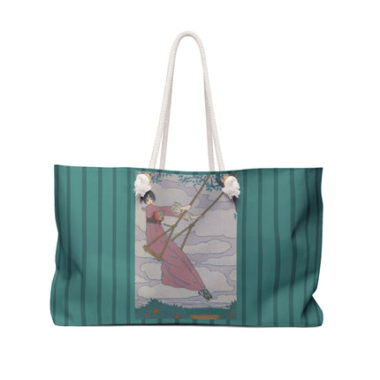 La balançoire by Georges Lepape Weekender Bag