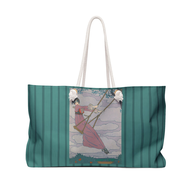 La balançoire by Georges Lepape Weekender Bag