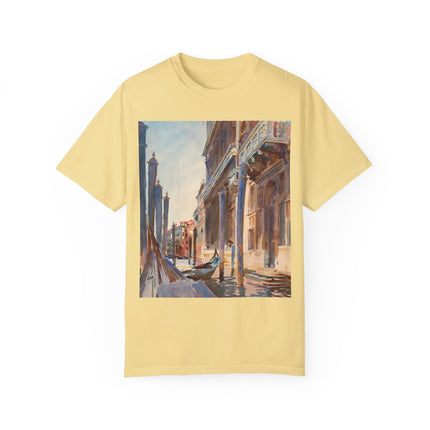 Gondola Moorings on the Grand Canal by John Singer Sargent  Unisex Garment-Dyed T-shirt