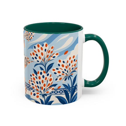 🌼🧡 The Polka Dot Wind Dancer Colorful Mug – Art Deco Fashion Whimsy