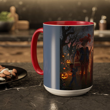 ♥️🎃 The Queen Of Hearts Halloween Masquerade Colorful Mug – Royal Halloween Fantasy