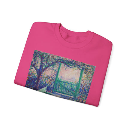 The Artist’s Garden (The Green Chair) by Theodore Earl Butler Heavy Blend™ Crewneck Sweatshirt
