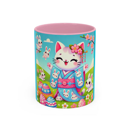 Springtime Kitten’s Easter Joy Colorful Mugs (11oz, 15oz)