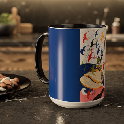 Flight of the Songbirds Colorful Mugs – Theatrical Whimsy & Colorful Harmony
