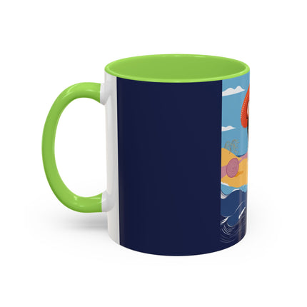 Beachside Promenade Colorful Mugs – Chic Summer Stroll & Coastal Glamour