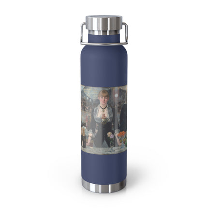 A Bar at the Folies-Bergère by Edouard Manet Copper Vacuum Insulated Bottle, 22oz
