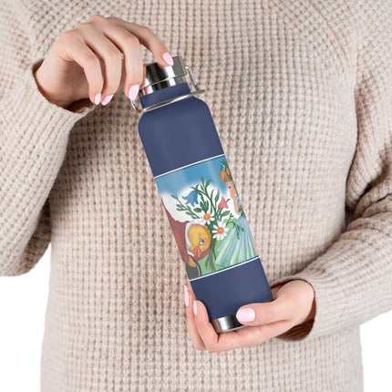 Fairy and Dapper Chick Copper Vacuum Insulated Bottle, 22 oz