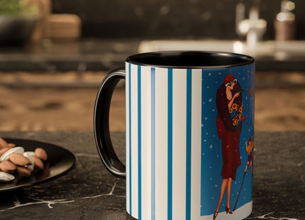 Snowfall & Couture Colorful Mugs (11oz, 15oz)